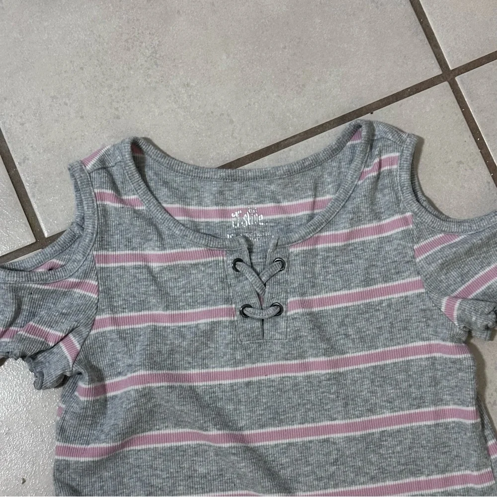 Justice‎ Girls Kids Ribbed Stripe Blouses Top size 10.